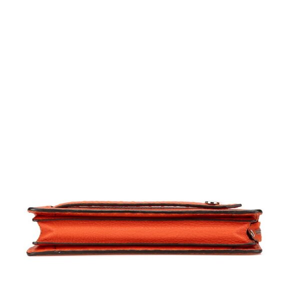 FENDI Orange Leather Clutch Bag - Picture 3 of 10